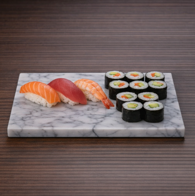 Planchette en marbre blanc